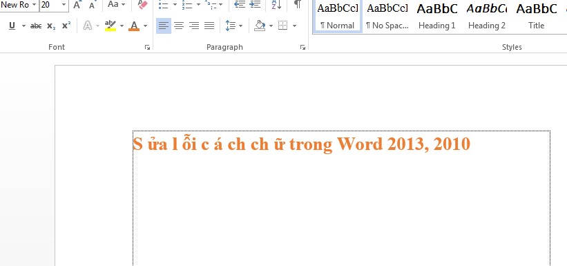 Làm thế nào để sửa lỗi cách chữ trong Word 2013, 2010