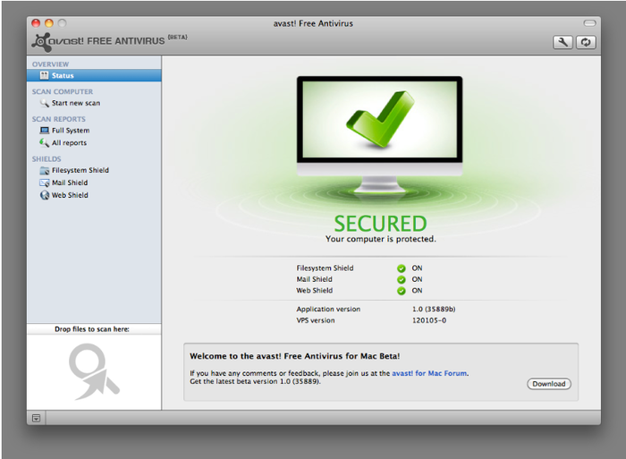 Bảo vệ máy tính của bạn khỏi phần mềm độc hại với Avast Free Mac Security