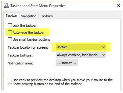 Cách hiện thanh Taskbar, khôi phục thanh Taskbar bị biến mất