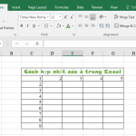 Hợp nhất các ô trong Excel