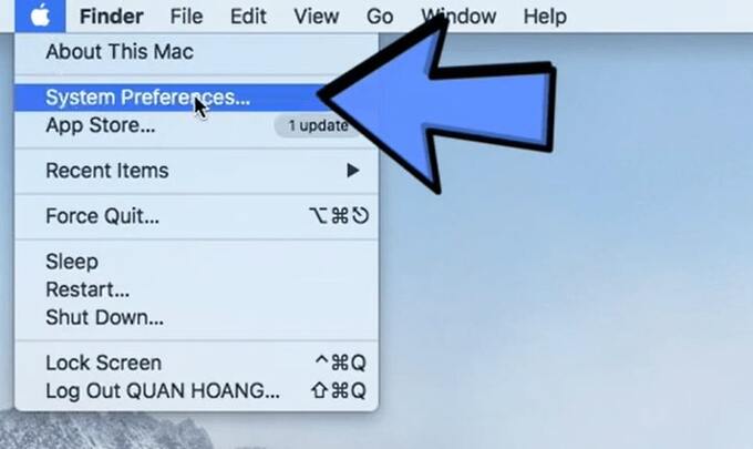 Chọn System Preferences