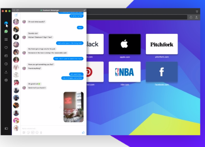 Ứng dụng Desktop cho Facebook Messenger và WhatsApp trong Opera Browser