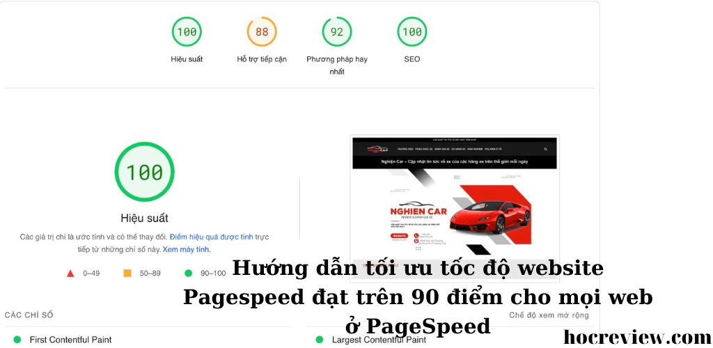 Hướng dẫn tối ưu tốc độ website Pagespeed trên 90 điểm