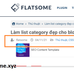 Hiện thị thông tin bài đăng blog wordpress trong theme flatsome