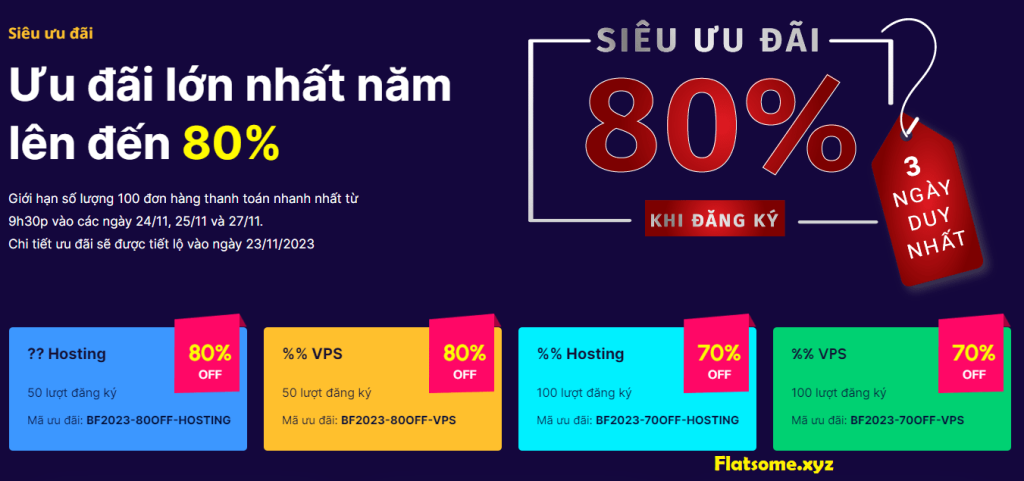 Black Friday AZDIGI giảm giá tới 80% Hosting, VPS 70% – Black Friday 2023