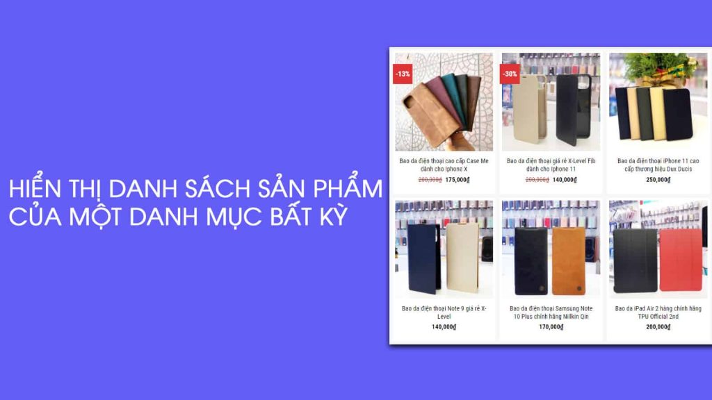 Hiển thị danh sách sản phẩm của một Danh mục bất kỳ trên Flatsome